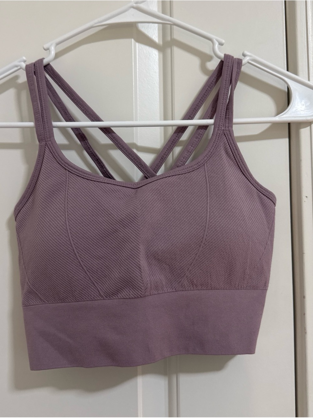 Zella Mauve Strappy Sports Bra Crop